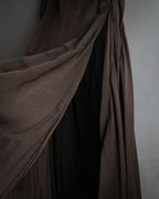 -SPECIAL- “CHANEL”90’s asymmetrical draped long skirt