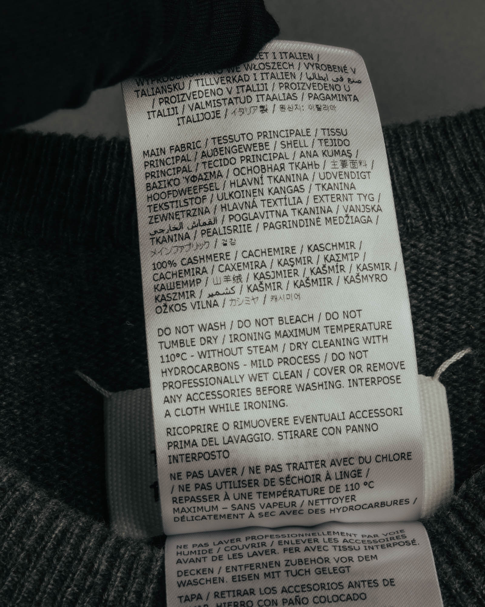 “Maison Margiela” 2023SS Minimal cashmere crewneck knit