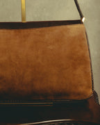 –SPECIAL– "GUCCI" 70's Classic horsebit shoulder bag