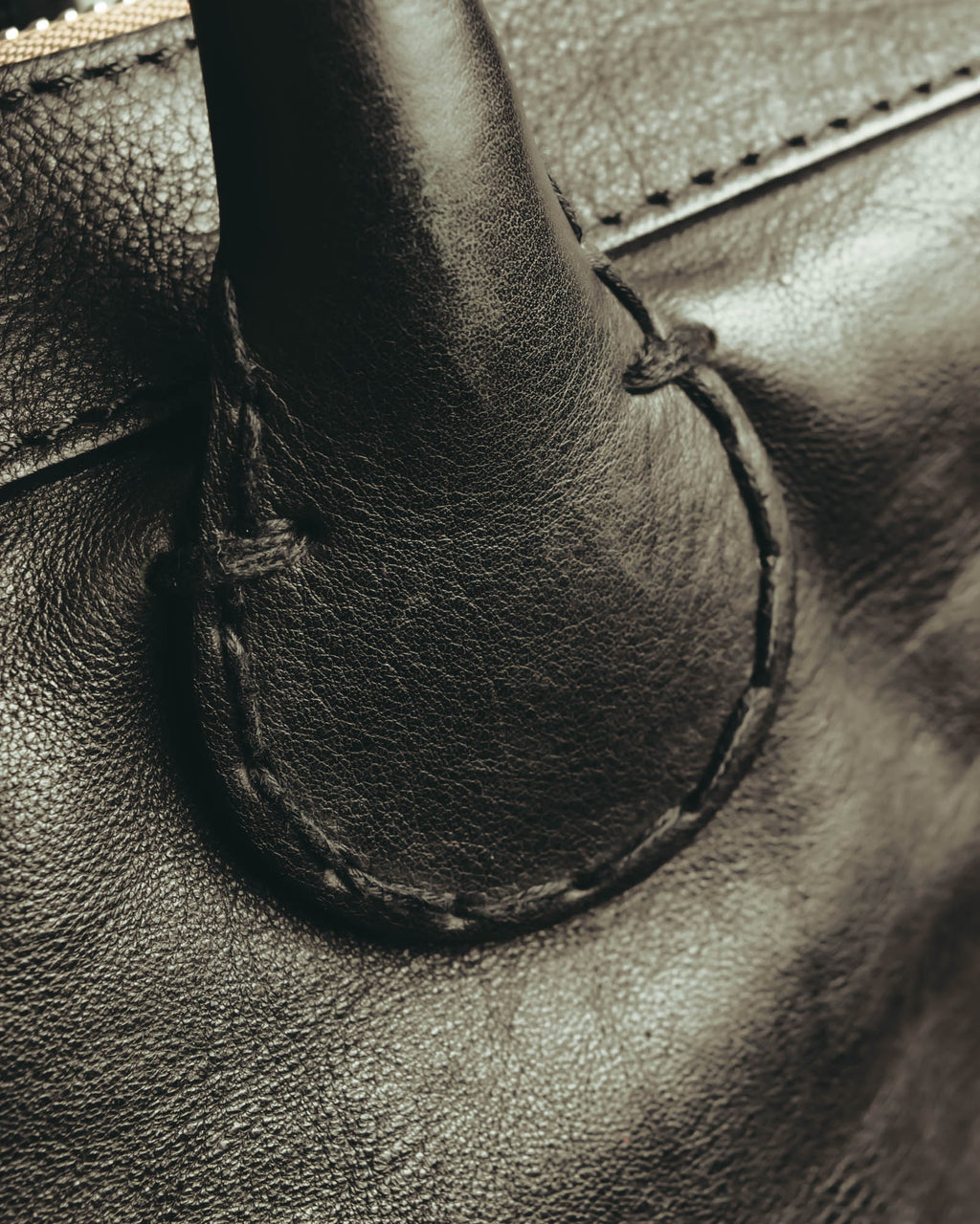 "Chloé" 00's Grained leather satchel bag