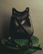"CELINE" Late 80's-90's Teardrop leather backpack