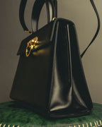 "Salvatore Ferragamo" 00's-10's Embossed leather top-handle bag