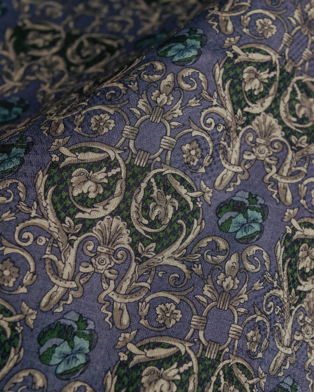 “Christian Dior” 90’s Botanical tapestry cotton scarf