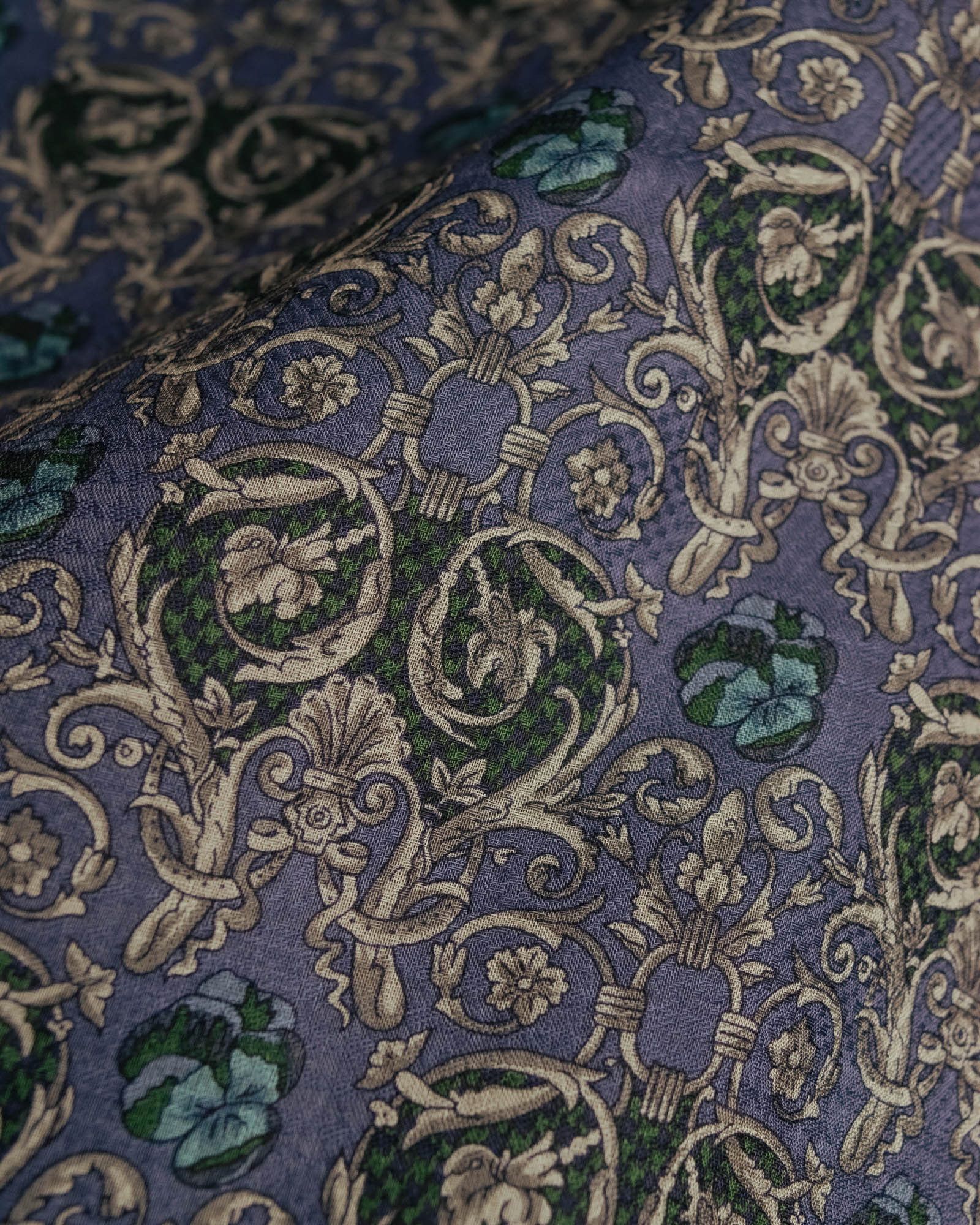 “Christian Dior” 90’s Botanical tapestry cotton scarf