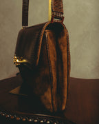 –SPECIAL– "GUCCI" 70's Classic horsebit shoulder bag