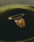 “Maison Margiela” 2020’s gold-tone crystal floral safety-pin brooch