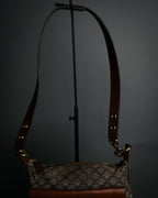 “CELINE” 90’s Macadam canvas flap shoulder bag