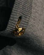 “Salvatore Ferragamo” 90’s-00’s Reversible silk panel wool cardigan