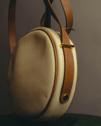 "Christian Dior" 70's-80's Classic canvas leather shoulder bag