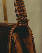 –SPECIAL– "GUCCI" 70's Classic horsebit shoulder bag