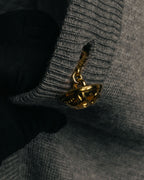 “Salvatore Ferragamo” 90’s-00’s Reversible silk panel wool cardigan
