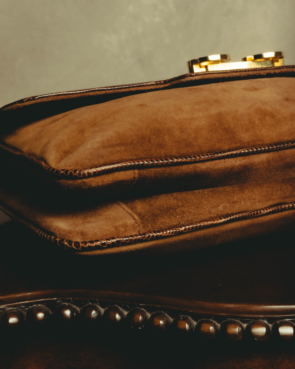 –SPECIAL– "GUCCI" 70's Classic horsebit shoulder bag