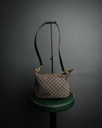 “CELINE” 90’s Macadam canvas flap shoulder bag