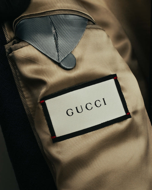 -SPECIAL- “GUCCI” 20’s Textured wool double breasted blazer with gold buttons