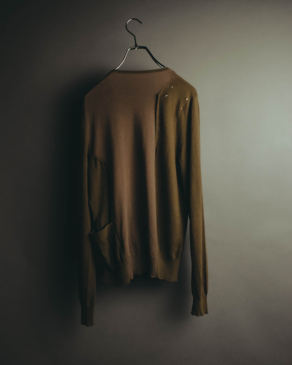 "Maison Margiela" 2017SS Paneled side button knit pullover