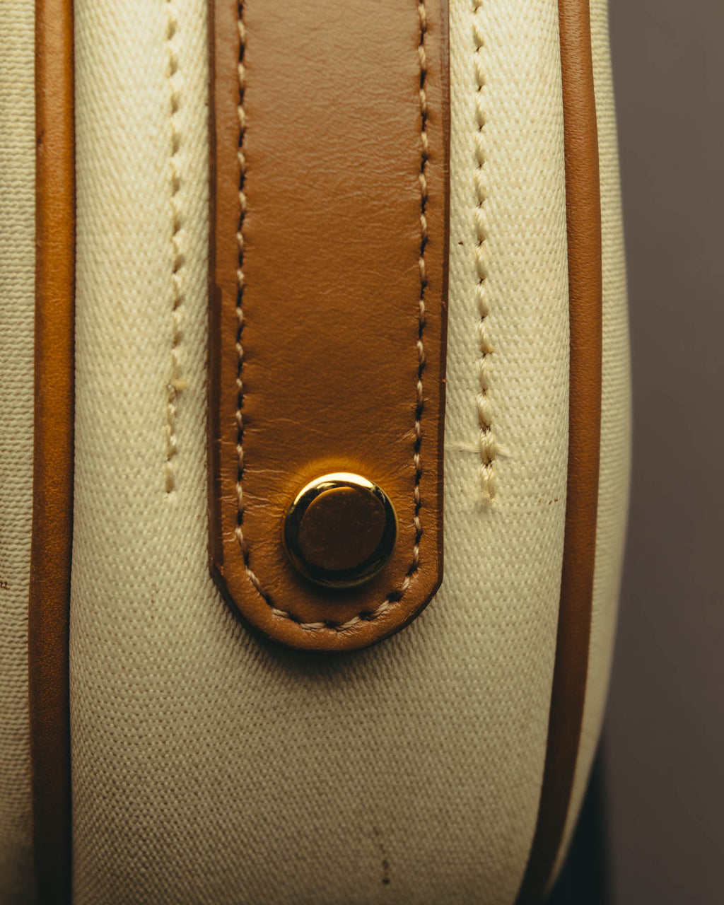 "Christian Dior" 70's-80's Classic canvas leather shoulder bag