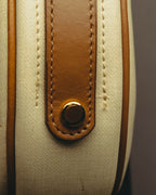 "Christian Dior" 70's-80's Classic canvas leather shoulder bag