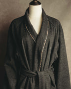 "BURBERRY LONDON" 00's-10's Check trimmed wool dressing gown