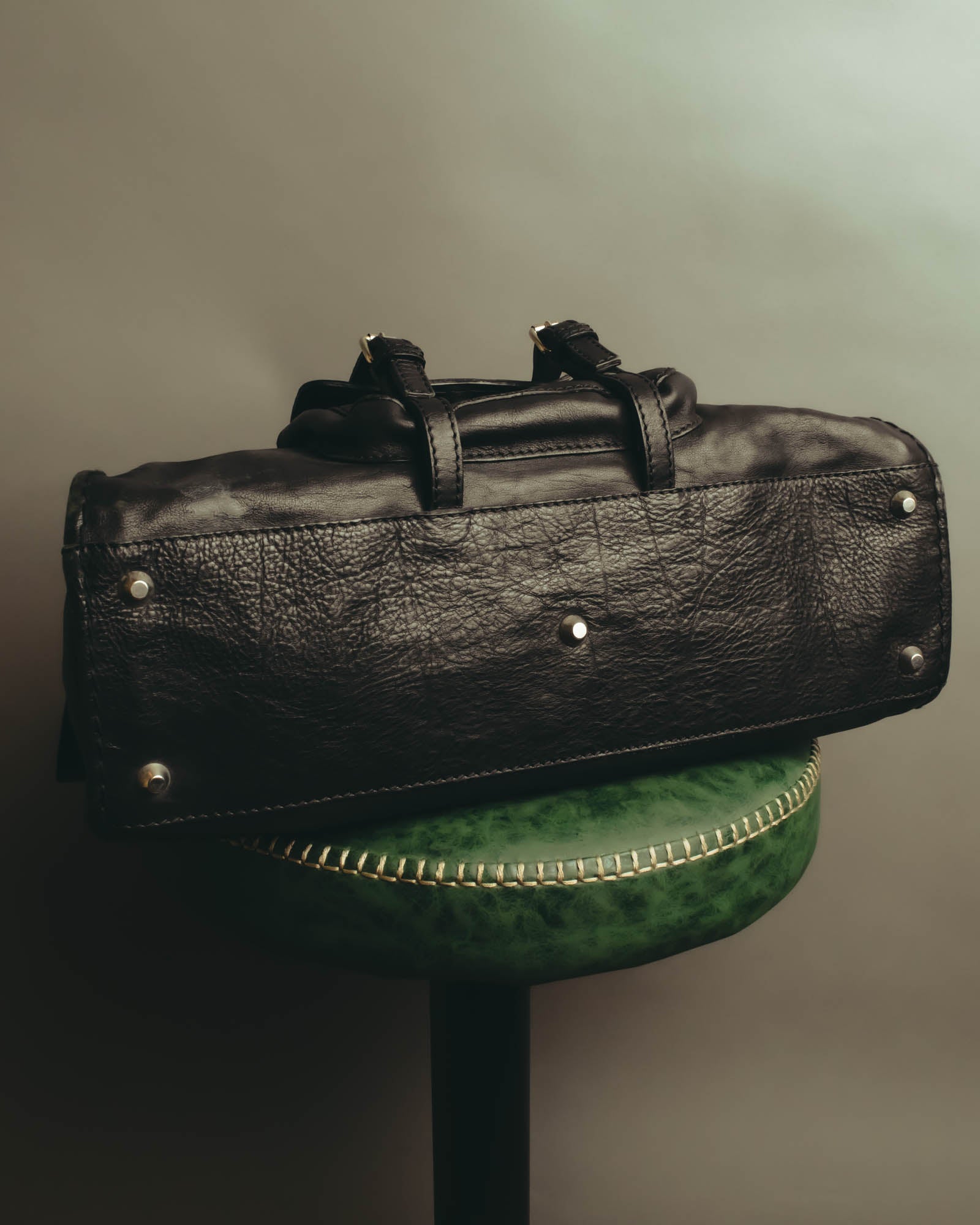 "Chloé" 00's Grained leather satchel bag