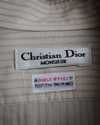 “Christian Dior” 90’s Dobby striped dress shirt