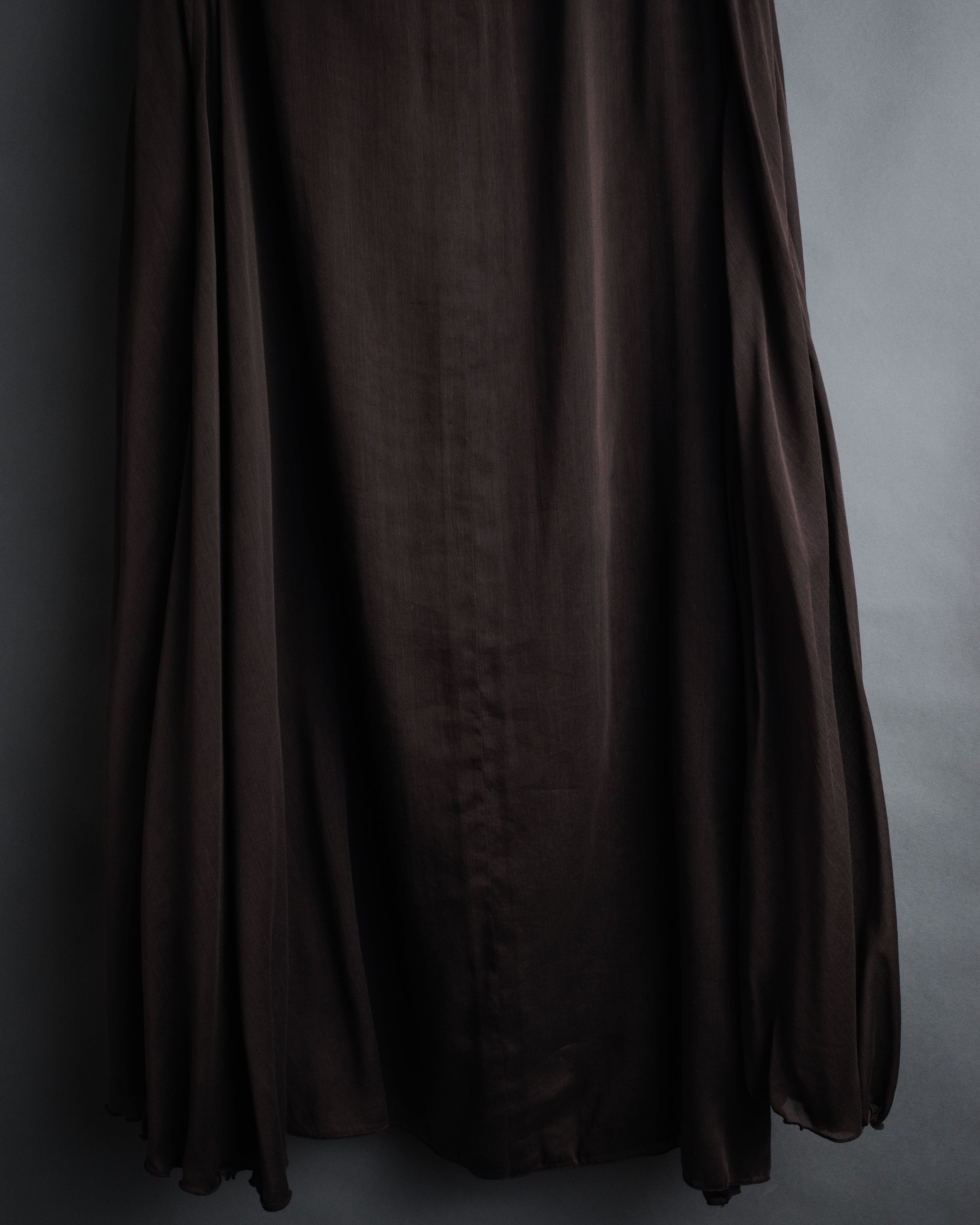 -SPECIAL- “CHANEL”90’s asymmetrical draped long skirt