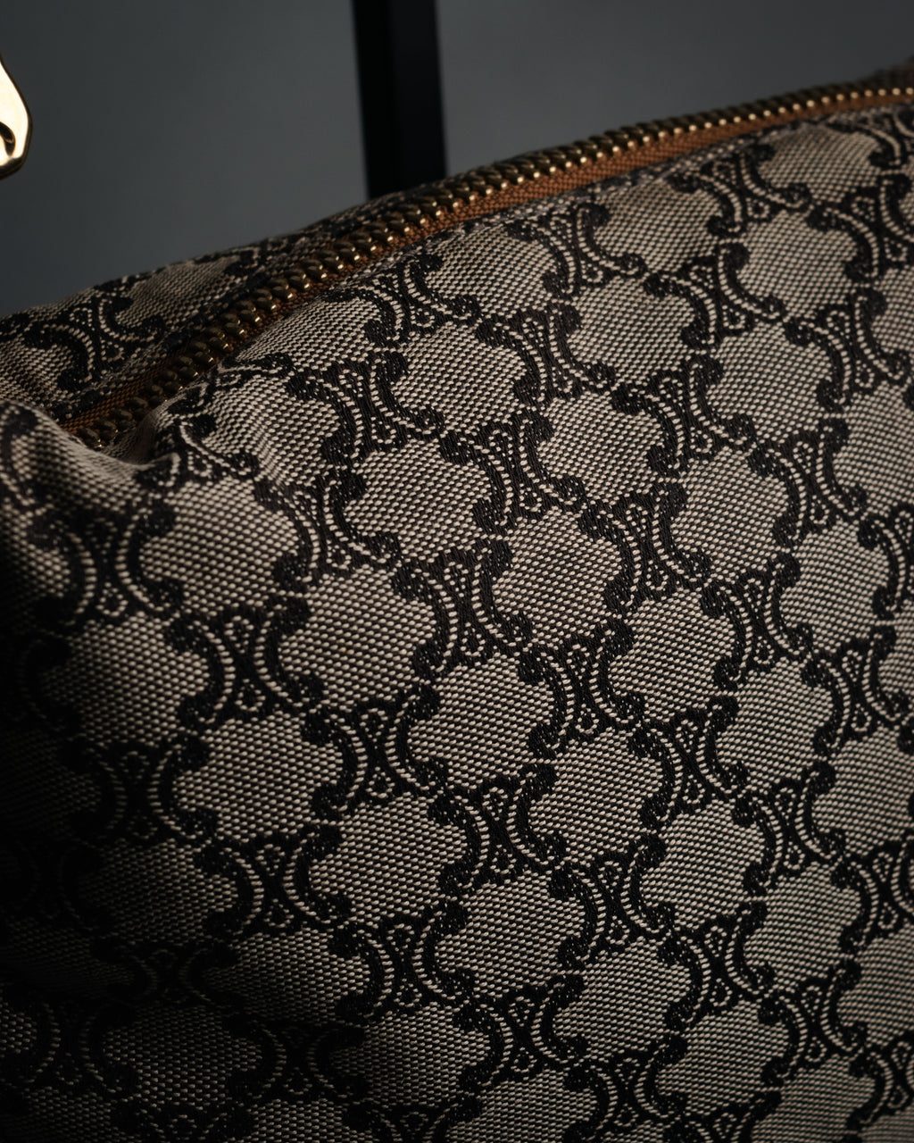“CELINE” 90’s Macadam canvas flap shoulder bag