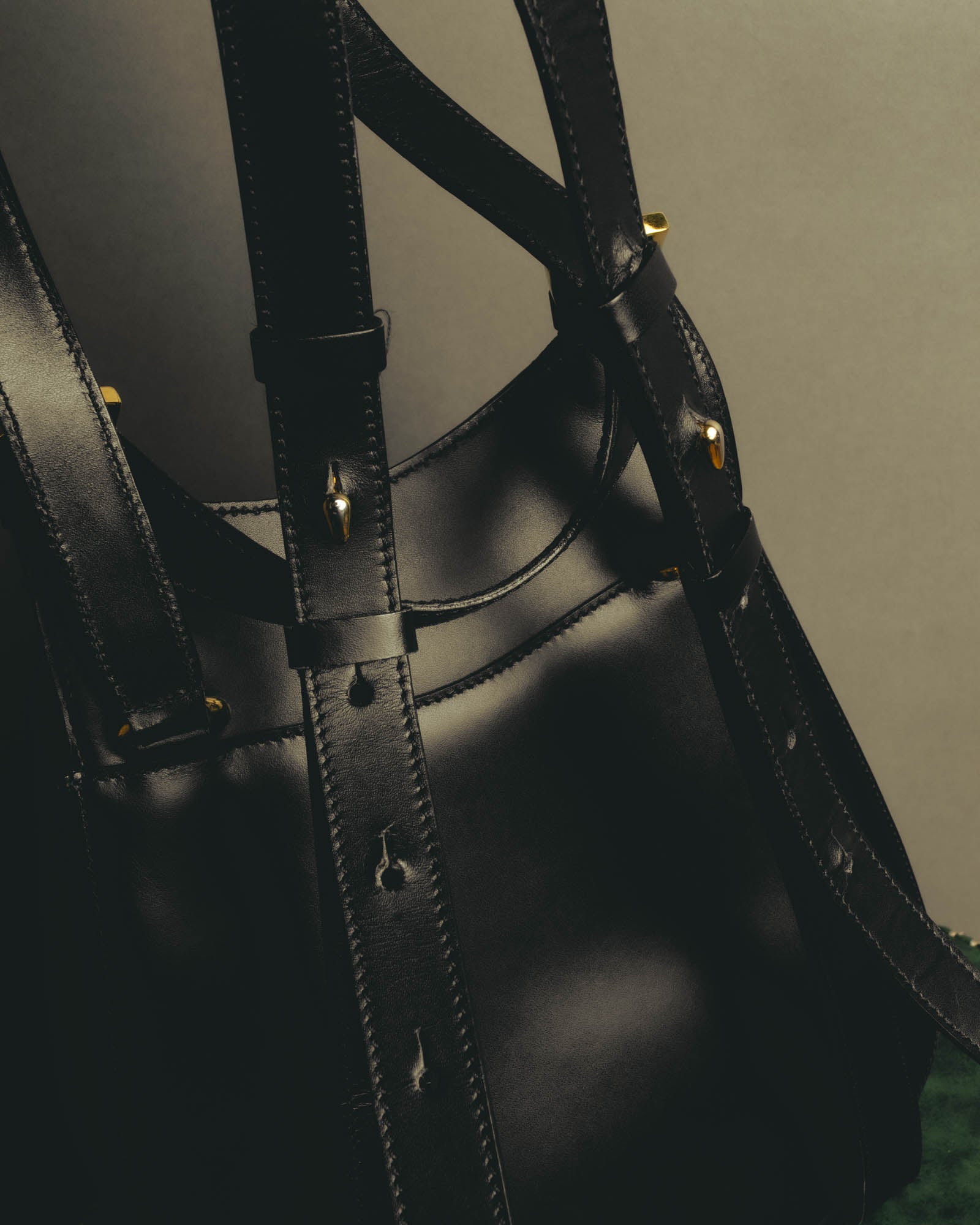"CELINE" Late 80's-90's Teardrop leather backpack