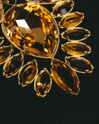 “Maison Margiela” 2020’s gold-tone crystal floral safety-pin brooch