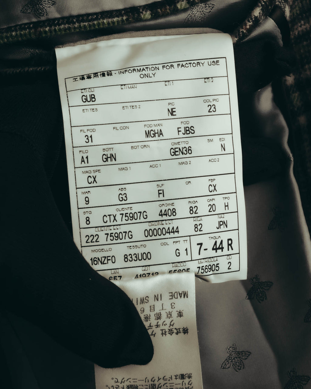 "GUCCI" 2010's Checked wool blazer