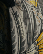 “Salvatore Ferragamo” 90’s-00’s Reversible silk panel wool cardigan