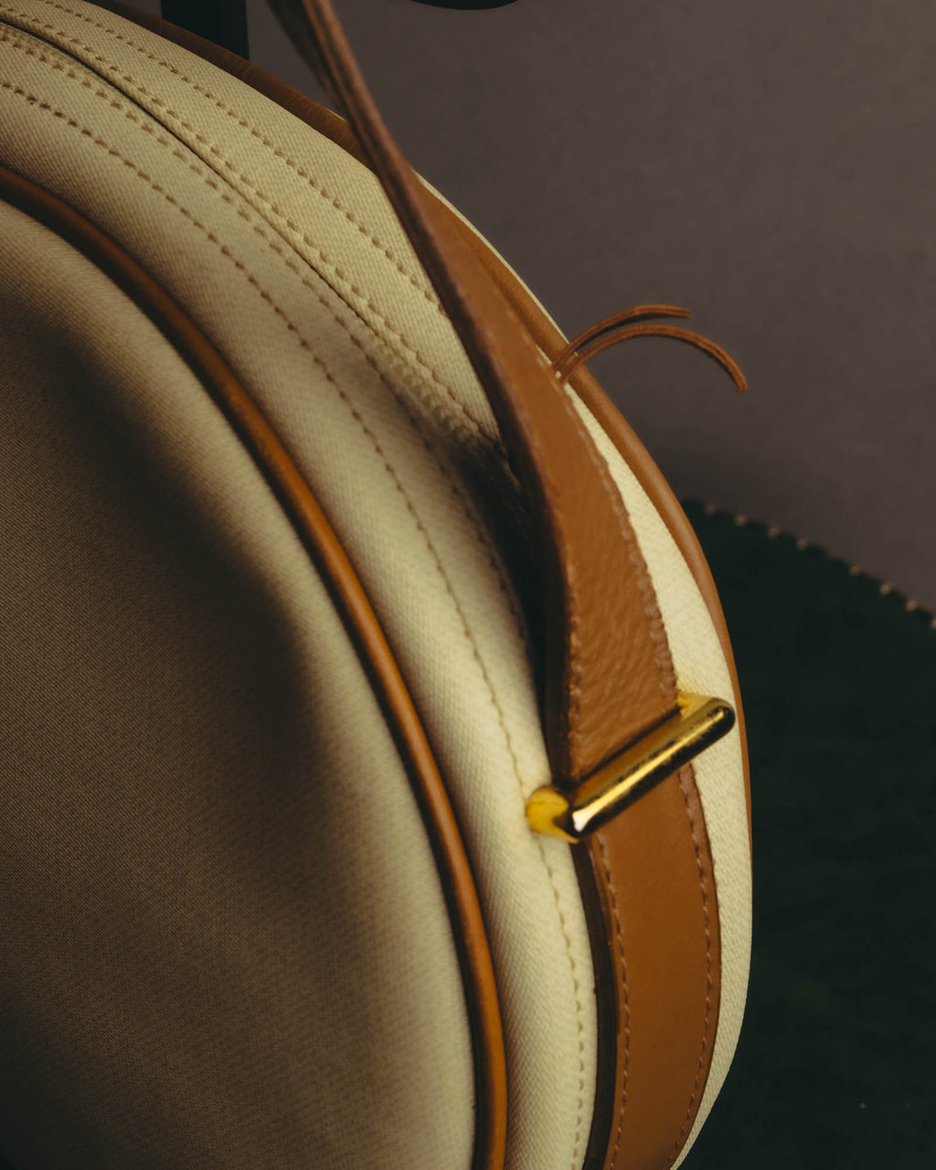 "Christian Dior" 70's-80's Classic canvas leather shoulder bag