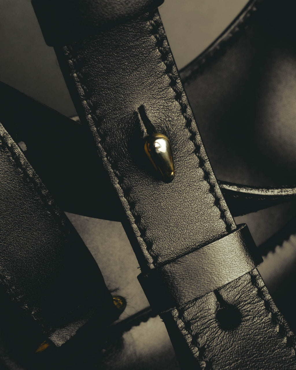 "CELINE" Late 80's-90's Teardrop leather backpack