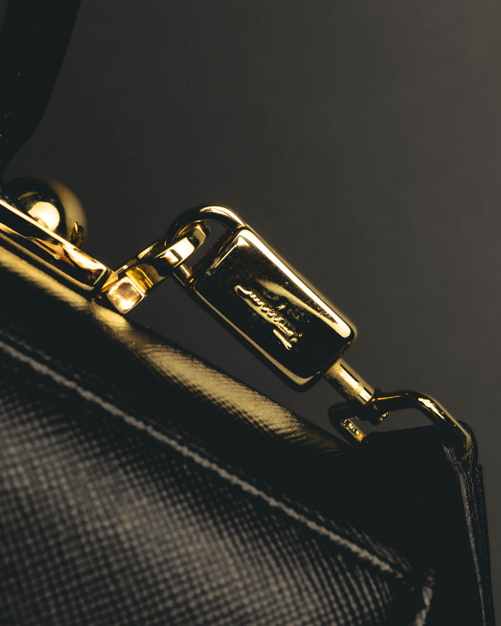 "Salvatore Ferragamo" 00's-10's Embossed leather top-handle bag