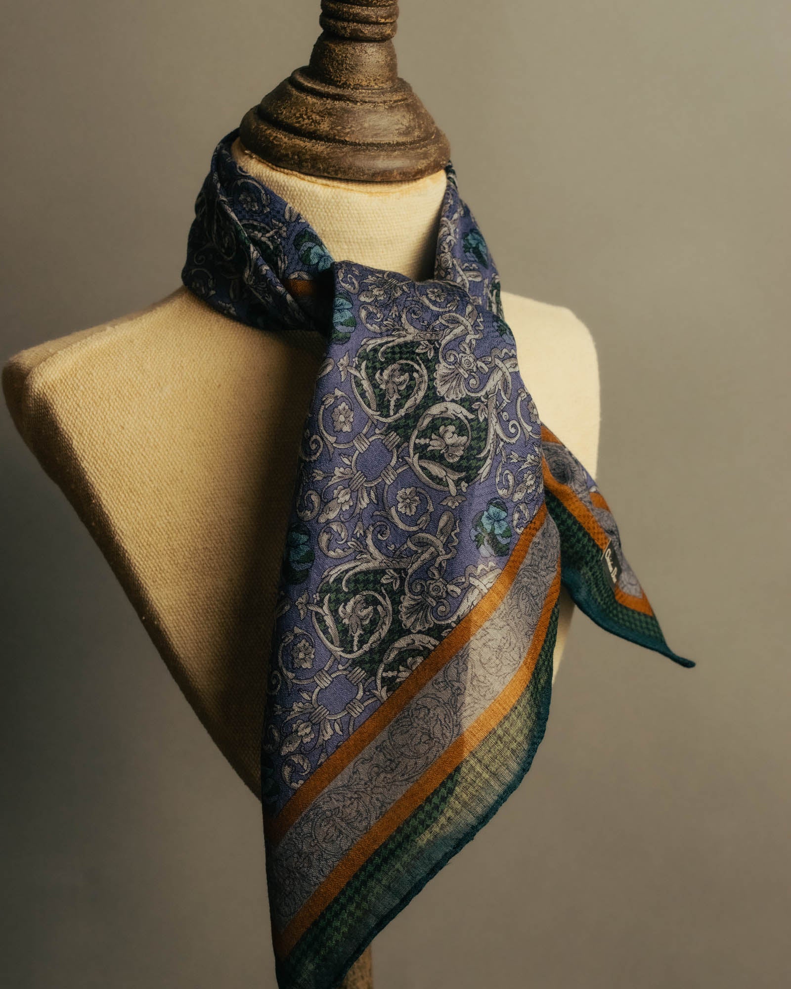 “Christian Dior” 90’s Botanical tapestry cotton scarf