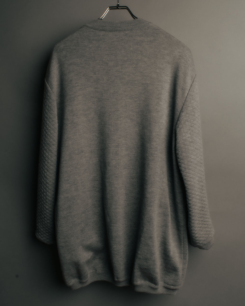 “Salvatore Ferragamo” 90’s-00’s Reversible silk panel wool cardigan