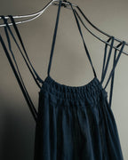 "Veronique Branquinho" 90's-00's Lightweight cotton strappy maxi dress
