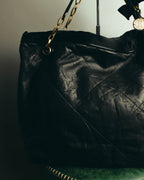 "LANVIN" 00's-10's Quilted leather shoulder bag