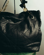"LANVIN" 00's-10's Quilted leather shoulder bag