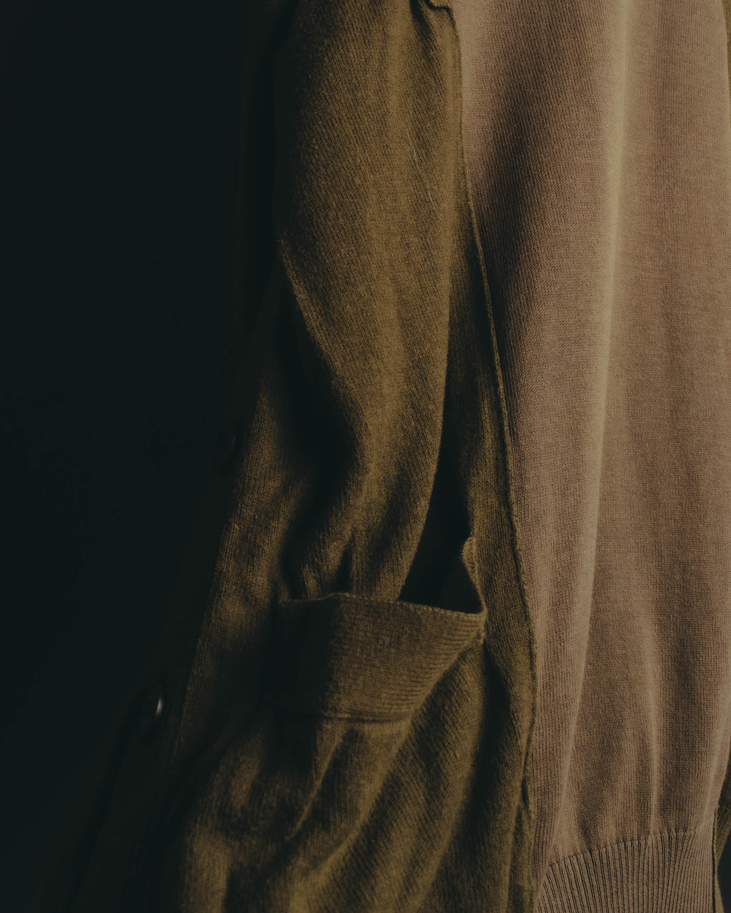 "Maison Margiela" 2017SS Paneled side button knit pullover