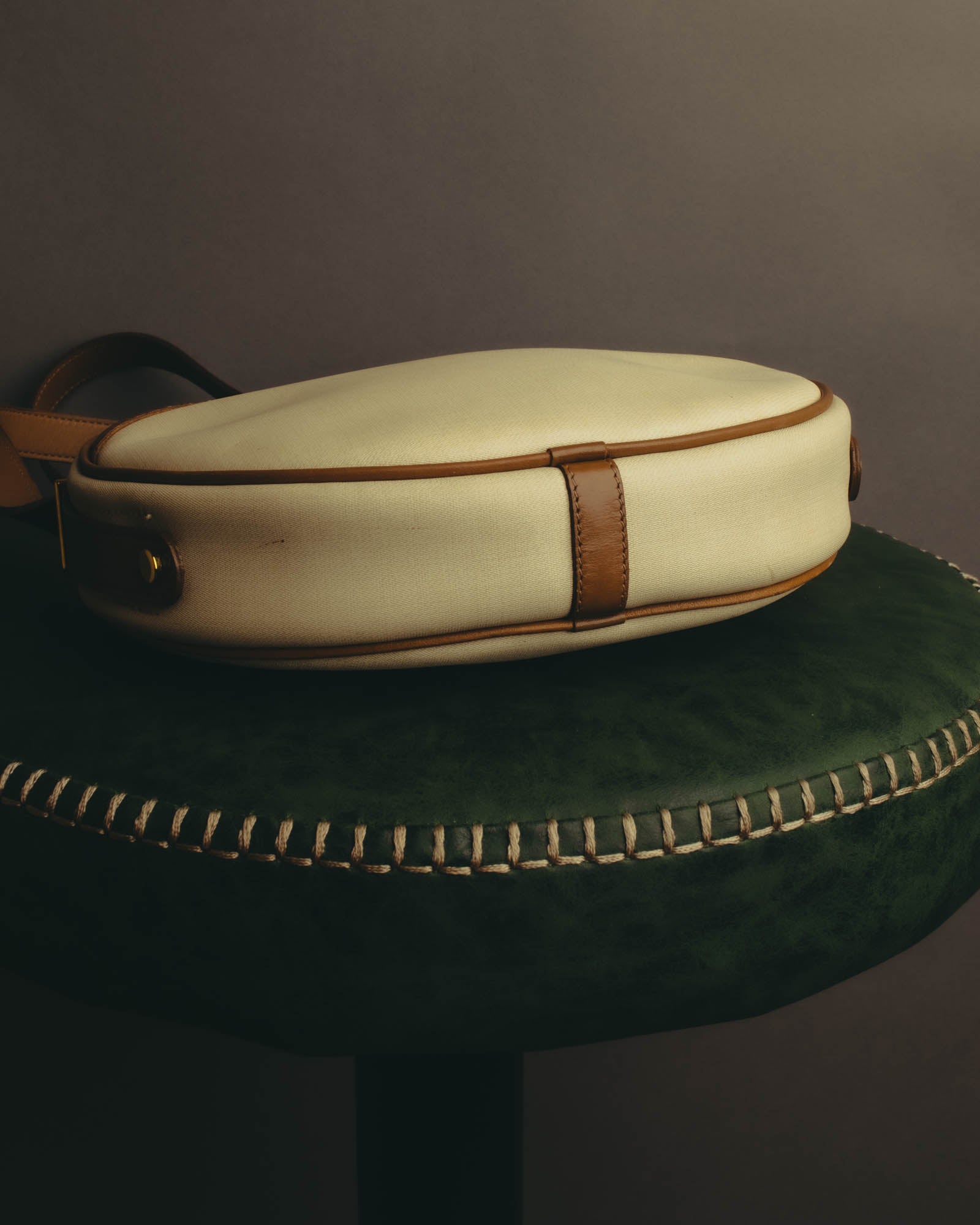 "Christian Dior" 70's-80's Classic canvas leather shoulder bag