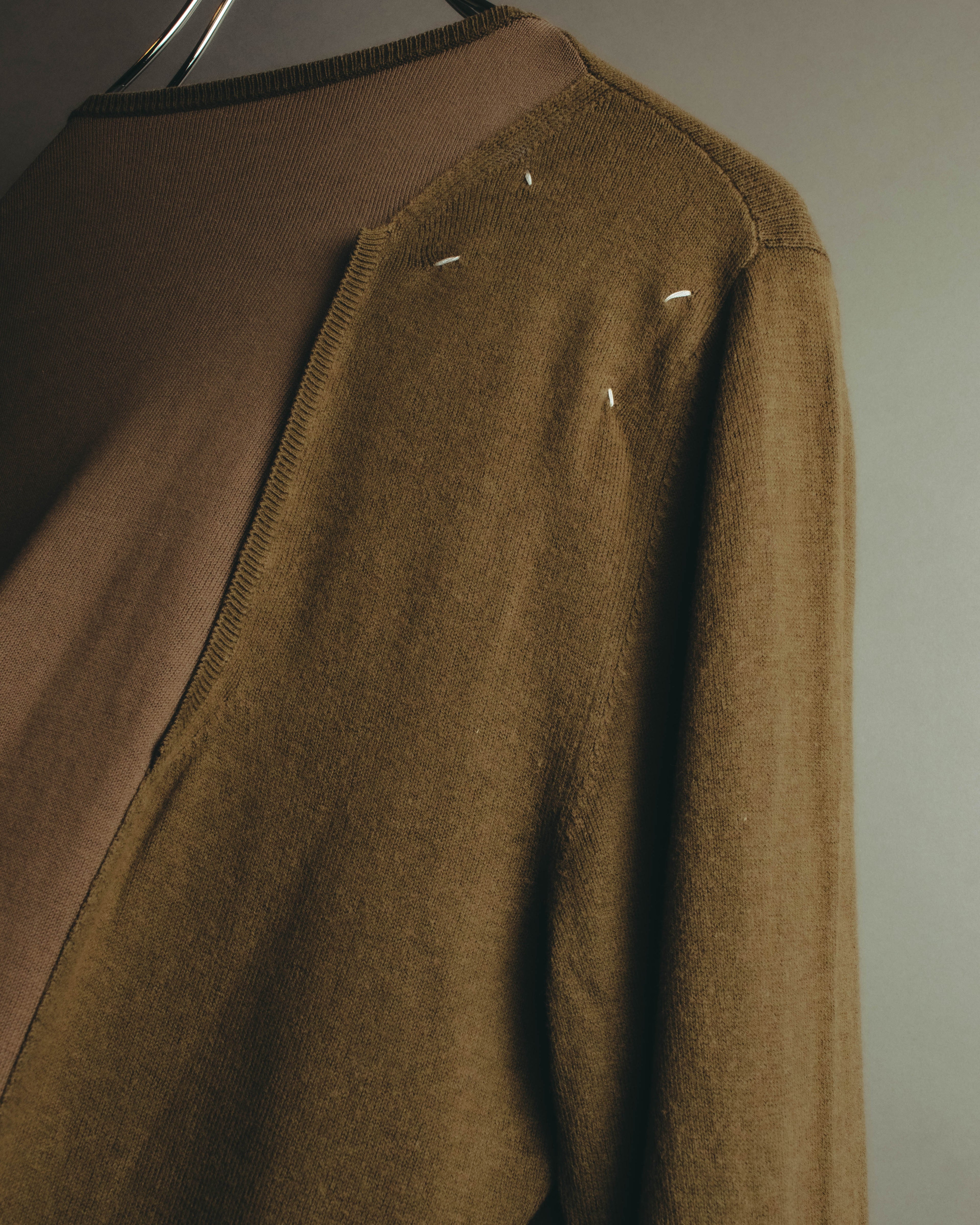 "Maison Margiela" 2017SS Paneled side button knit pullover