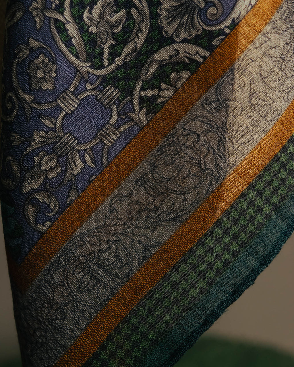 “Christian Dior” 90’s Botanical tapestry cotton scarf