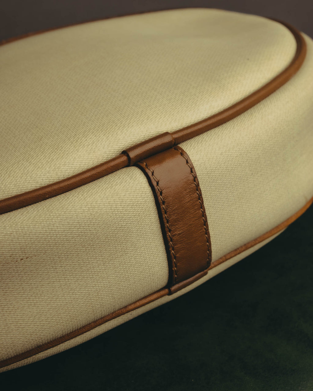 "Christian Dior" 70's-80's Classic canvas leather shoulder bag