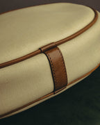 "Christian Dior" 70's-80's Classic canvas leather shoulder bag