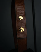 “CELINE” 90’s Macadam canvas flap shoulder bag