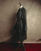 "BURBERRY LONDON" 00's-10's Check trimmed wool dressing gown