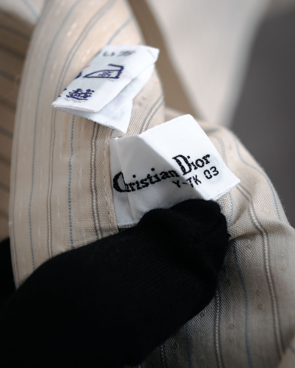 “Christian Dior” 90’s Dobby striped dress shirt