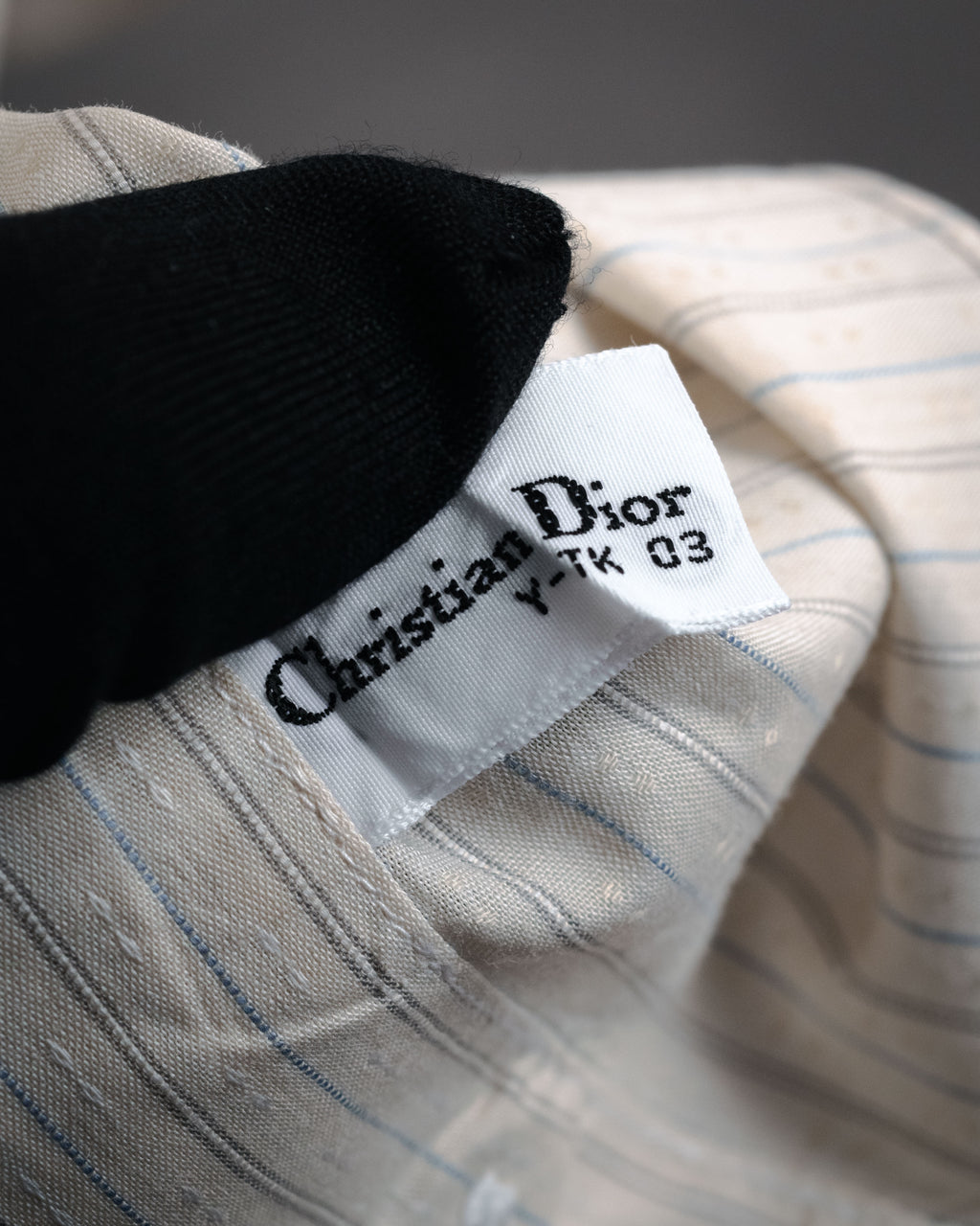“Christian Dior” 90’s Dobby striped dress shirt