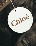 "Chloé" 00's Grained leather satchel bag