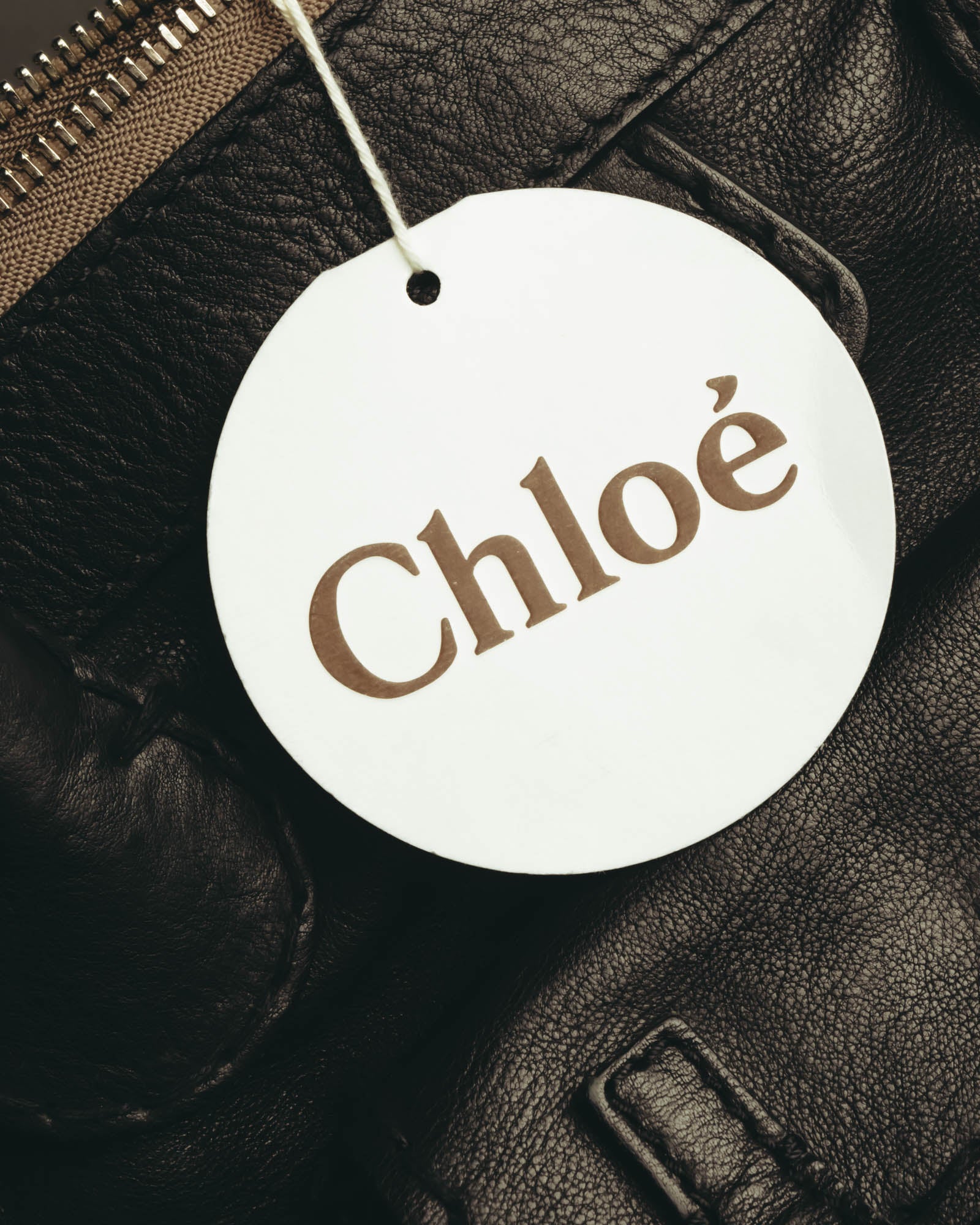 "Chloé" 00's Grained leather satchel bag